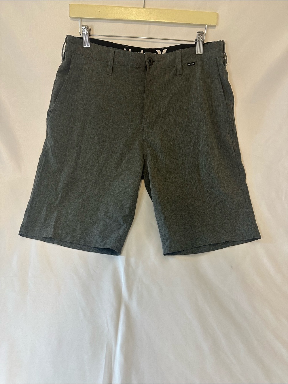 Hurley Men's Charcoal Gray Flat Front Shorts
